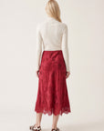 JUPE MIDI - DEBBIE - ROUGE