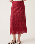 JUPE MIDI - DEBBIE - ROUGE