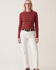 PULL RAS DE COU RAYE - OLYMPE - BLUSH
