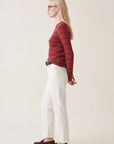 PULL RAS DE COU RAYE - OLYMPE - BLUSH
