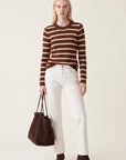 PULL RAS DE COU RAYE - OLYMPE - ECUREUIL
