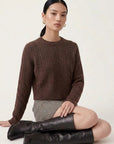 PULL TORSADES - DANITA - CHOCOLAT