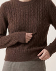 PULL TORSADES - DANITA - CHOCOLAT