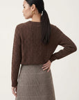 PULL TORSADES - DANITA - CHOCOLAT