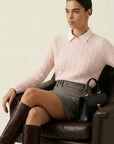 PULL TORSADES - DANITA - ROSE PALE