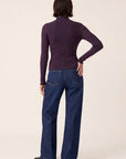 PULL COL MONTANT - D-BAYRON - AUBERGINE