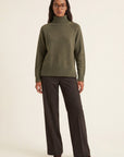 PULL COL ROULE - DOROTHEE - KAKI