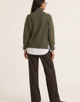 PULL COL ROULE - DOROTHEE - KAKI