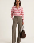 PULL POLO RAYE - DARIA - ROSE/ROUGE