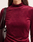 TEE-SHIRT DOS NU - DENA - BORDEAUX