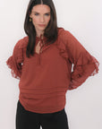 BLOUSE - BRITANNY - BORDEAUX CHEMISIER NEW KOOKAI Mode Kookai