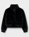 BLOUSON FAUX FUR - MARINA - NOIR MANTEAU KOOKAÏ Mode Kookai