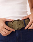 CEINTURE CUIR - DRISS - OLIVE ACCESSOIRES NEW KOOKAI Mode Kookai