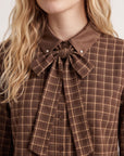 CHEMISE CARREAUX - DOMINIQUE - CHOCOLAT CHEMISIER NEW KOOKAI Mode Kookai