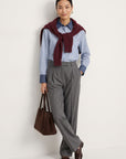 CHEMISE COL CONTRASTE - DOMIE - BLEU CHEMISIER NEW KOOKAI Mode Kookai