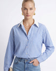 CHEMISE COTON - CASSIUS - BLEU/BLANC CHEMISIER NEW KOOKAI Mode Kookai