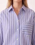 CHEMISE RAYEE - D-BOXY - BLEU CHEMISIER NEW KOOKAI Mode Kookai