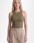 DEBARDEUR - CARISSA - OLIVE TEE SHIRT NEW KOOKAI Mode Kookai