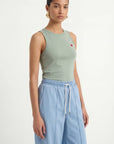 DEBARDEUR - COEUR - VERT PALE TEE SHIRT NEW KOOKAI Mode Kookai