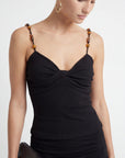 DEBARDEUR - COSIMA - NOIR TEE SHIRT NEW KOOKAI Mode Kookai