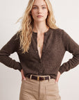 GILET COURT - DELPHINE - CHOCOLAT GILET NEW KOOKAI Mode Kookai