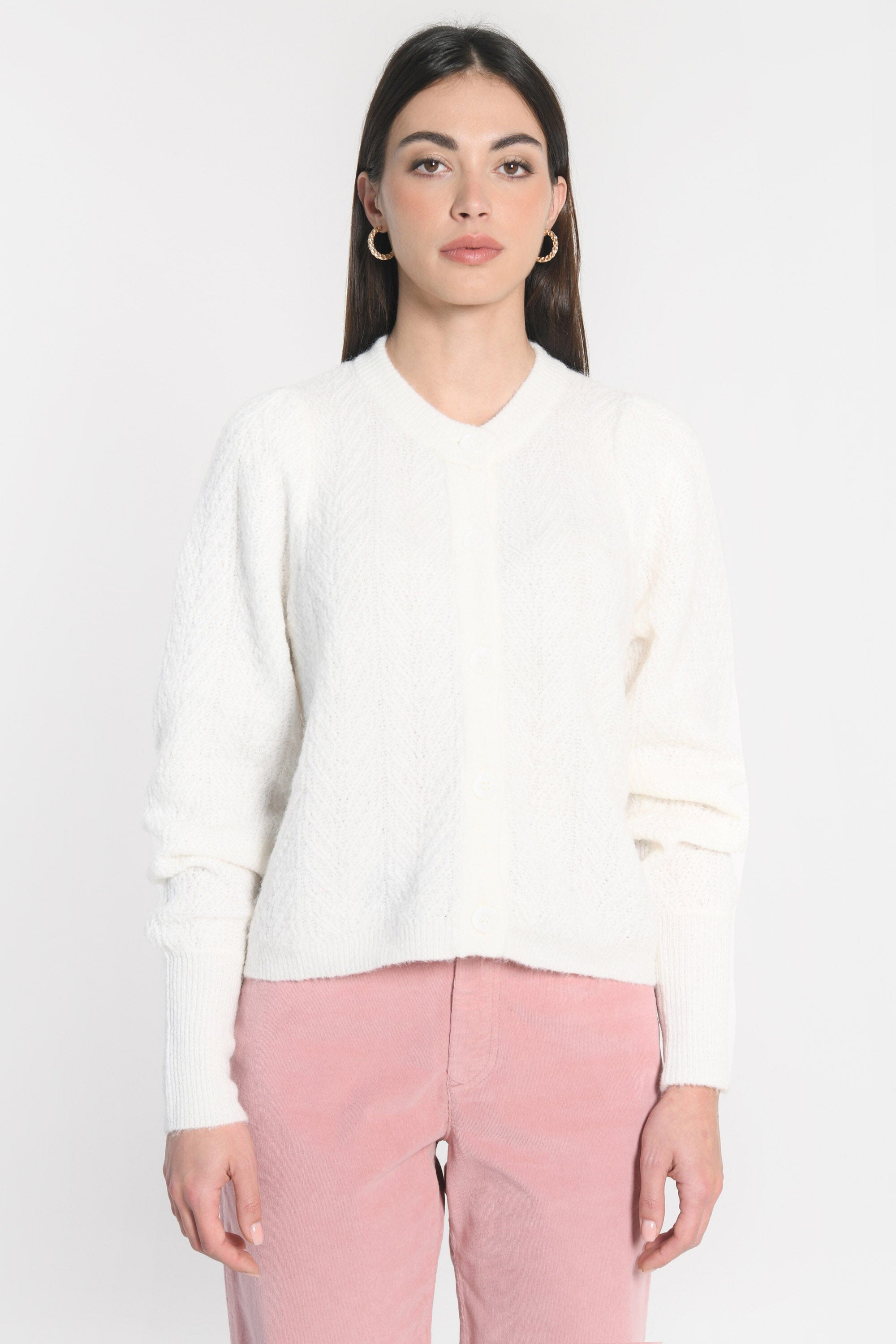 GILET-DAYANA-ECRU GILET KOOKAI Mode Kookai