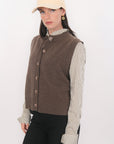 GILET SANS MANCHE - BASTIA - CHOCOLAT GILET NEW KOOKAI Mode Kookai