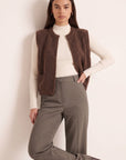 GILET SANS MANCHE - DAGNY - CHOCOLAT GILET NEW KOOKAI Mode Kookai