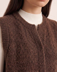 GILET SANS MANCHE - DAGNY - CHOCOLAT GILET NEW KOOKAI Mode Kookai