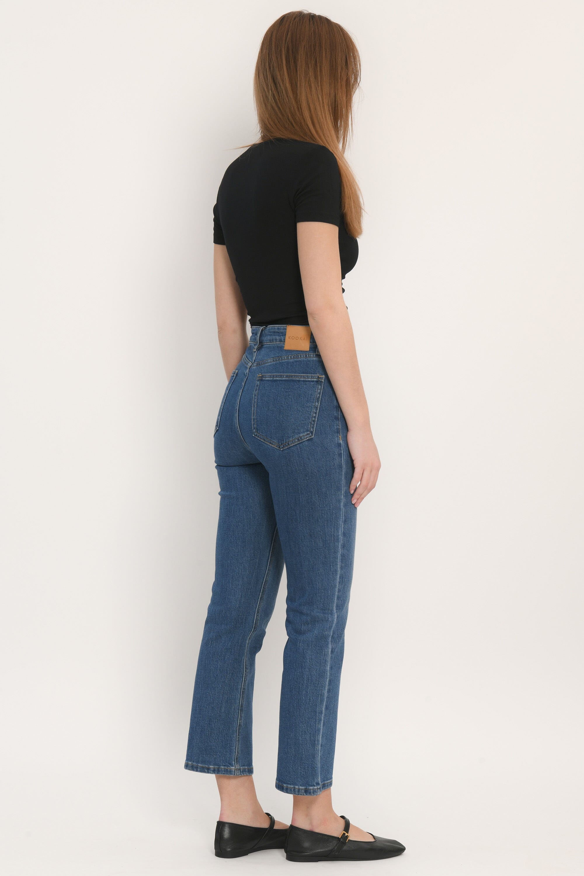 JEAN CROPPED - STONE WASH - ALBION PANTALON SPORTWEAR NEW KOOKAI Mode Kookai