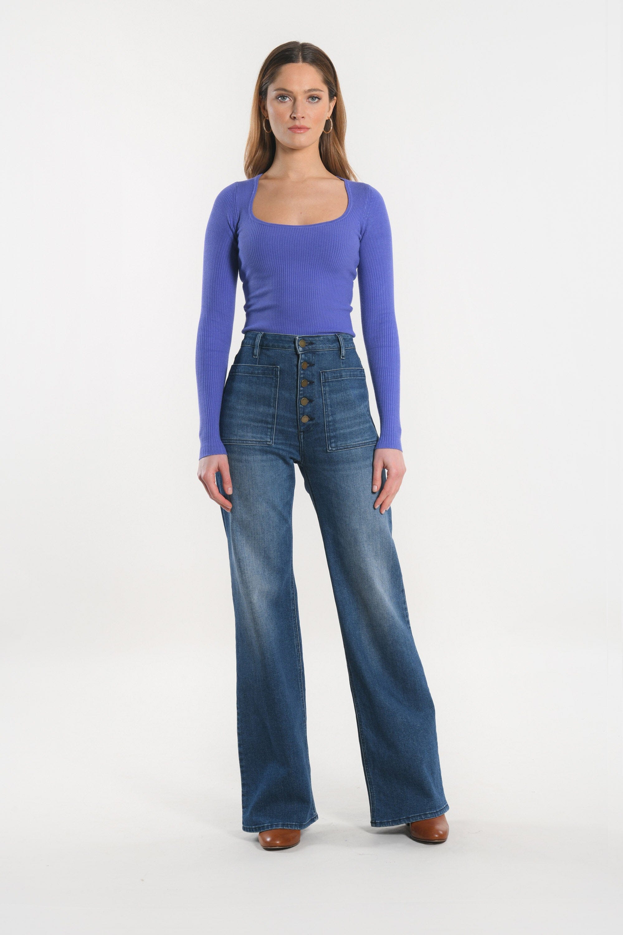 JEAN FLARE JENNY STONE PANTALON SPORTWEAR KOOKAI Mode Kookai