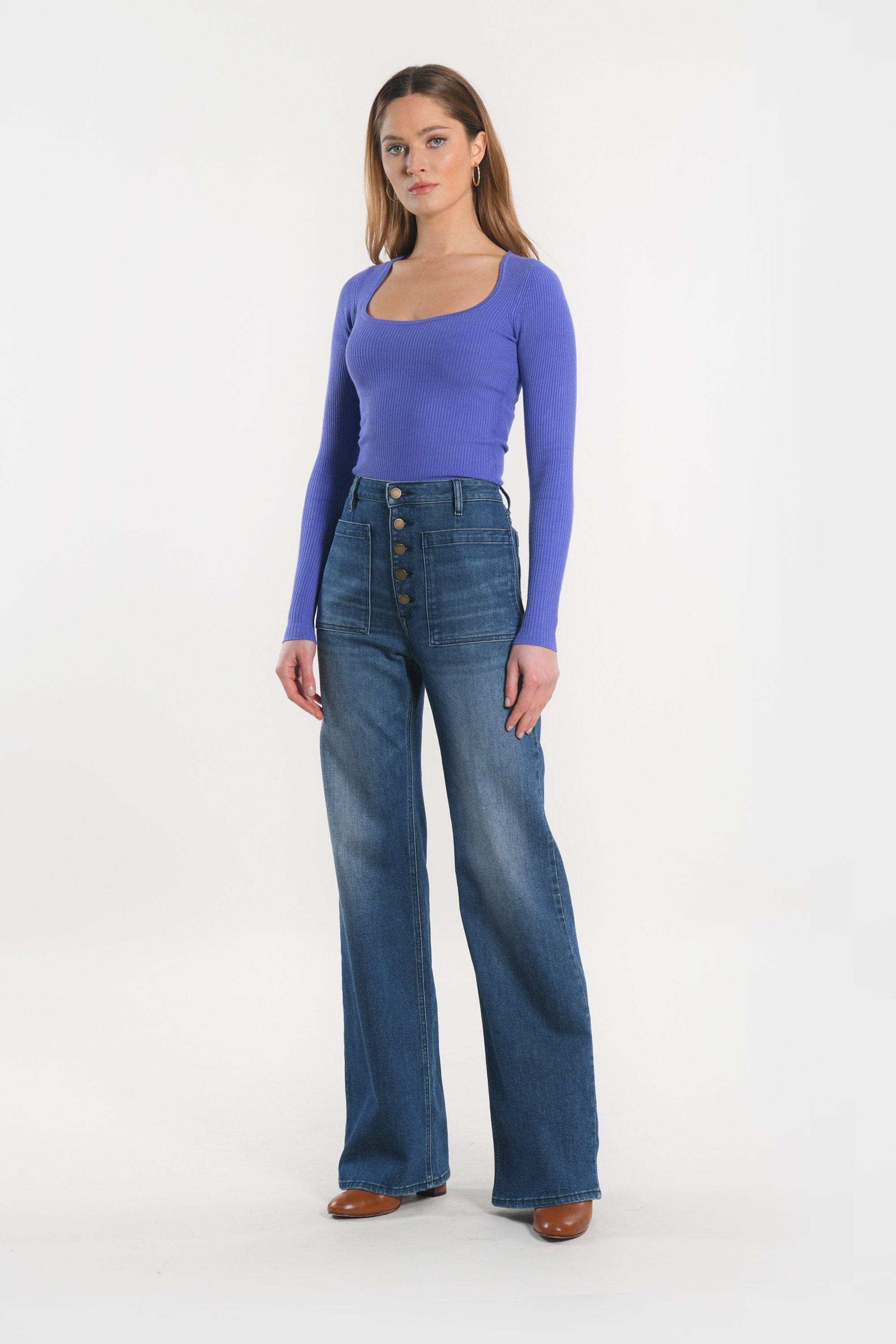 JEAN FLARE JENNY STONE PANTALON SPORTWEAR KOOKAI Mode Kookai