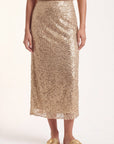 JUPE MIDI - COPACABANA - GOLD JUPE NEW KOOKAI Mode Kookai