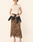 JUPE MIDI LEOPARD - CARAMEL - AZELIA JUPE NEW KOOKAI Mode Kookai