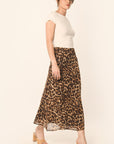 JUPE MIDI LEOPARD - CARAMEL - AZELIA JUPE NEW KOOKAI Mode Kookai