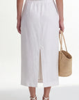 JUPE MIDI LIN - CHELSEA - BLANC JUPE NEW KOOKAI Mode Kookai