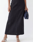 JUPE MIDI LIN - CHELSEA - NOIR JUPE NEW KOOKAI Mode Kookai