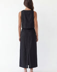 JUPE MIDI LIN - CHELSEA - NOIR JUPE NEW KOOKAI Mode Kookai