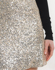 JUPE MINI - JAY - SILVER/GOLD JUPE KOOKAI Mode Kookai
