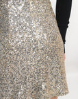 JUPE MINI - JAY - SILVER/GOLD JUPE KOOKAI Mode Kookai
