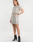 JUPE MINI - JAY - SILVER/GOLD JUPE KOOKAI Mode Kookai