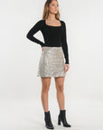 JUPE MINI - JAY - SILVER/GOLD JUPE KOOKAI Mode Kookai