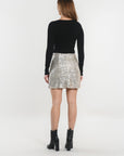 JUPE MINI - JAY - SILVER/GOLD JUPE KOOKAI Mode Kookai