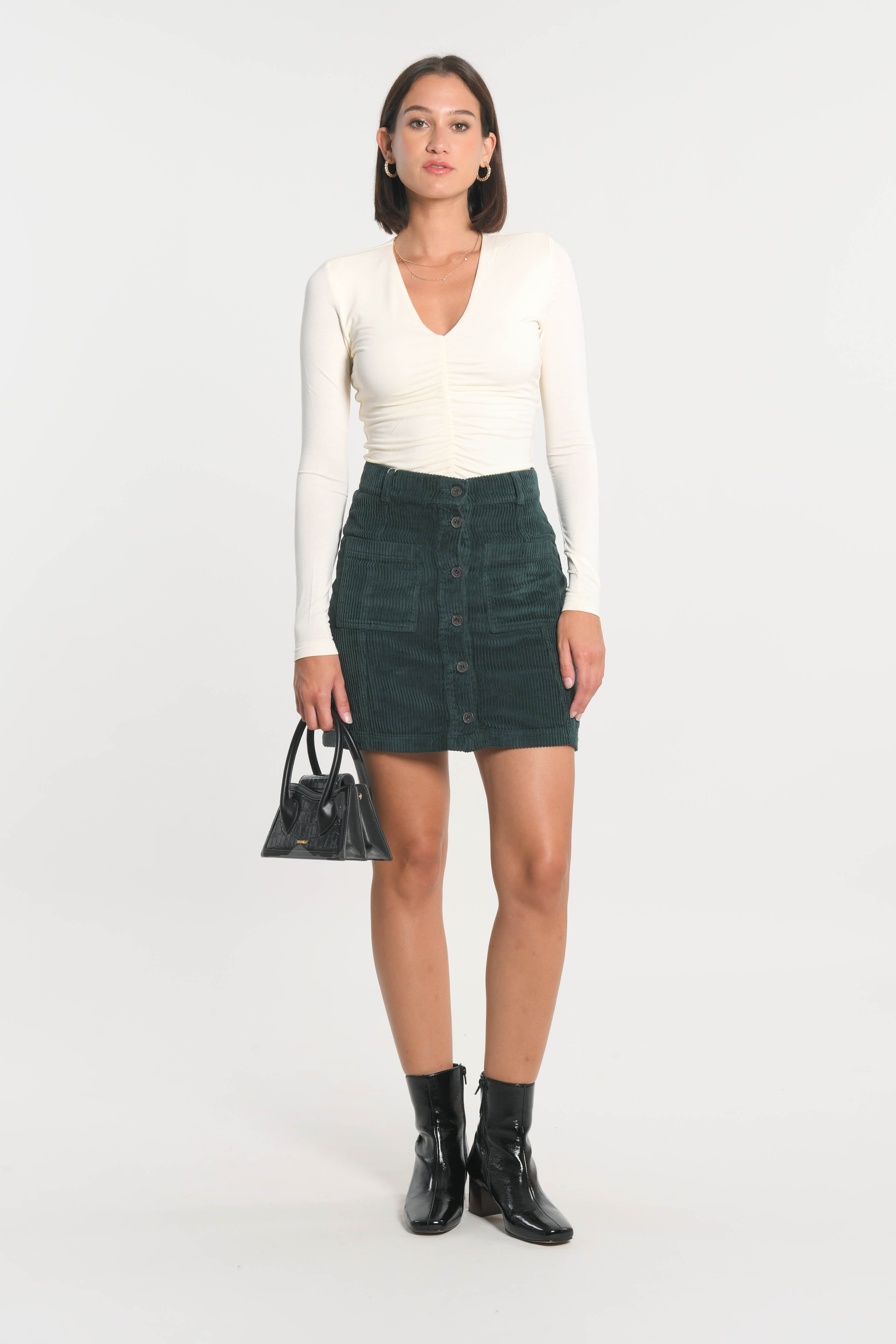 JUPE VELOURS SUZANNE EMERAUDE JUPE SPORTWEAR KOOKAI Mode Kookai