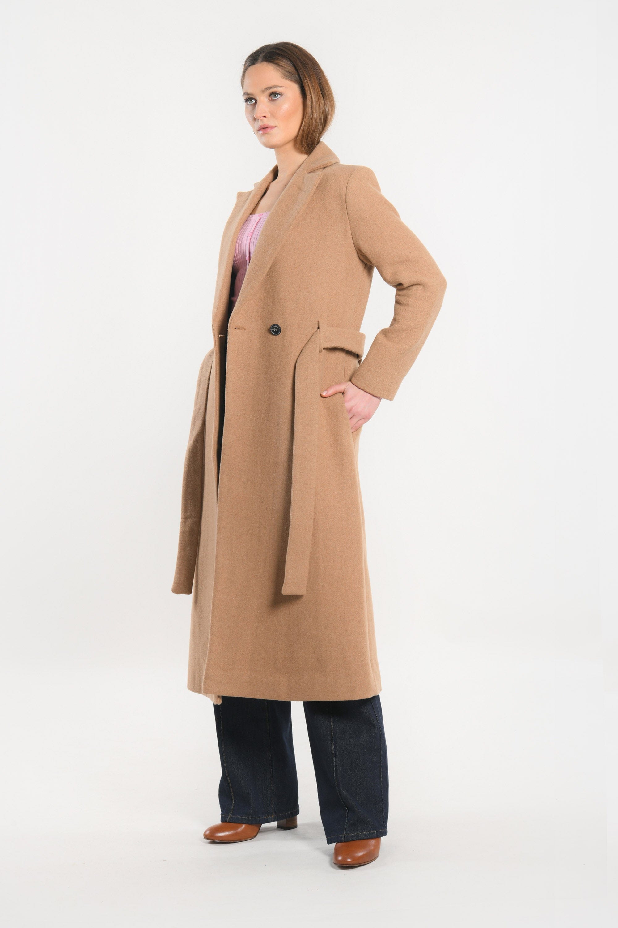 MANTEAU ASTRID CAMEL – kookai