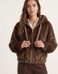 MANTEAU FOURRURE - D-BASTIAN - CHOCOLAT MANTEAU NEW KOOKAI Mode Kookai