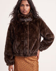 MANTEAU FOURRURE - DARKO - CHOCOLAT MANTEAU NEW KOOKAI Mode Kookai