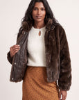 MANTEAU FOURRURE - DARKO - CHOCOLAT MANTEAU NEW KOOKAI Mode Kookai