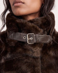 MANTEAU FOURRURE - DARKO - CHOCOLAT MANTEAU NEW KOOKAI Mode Kookai