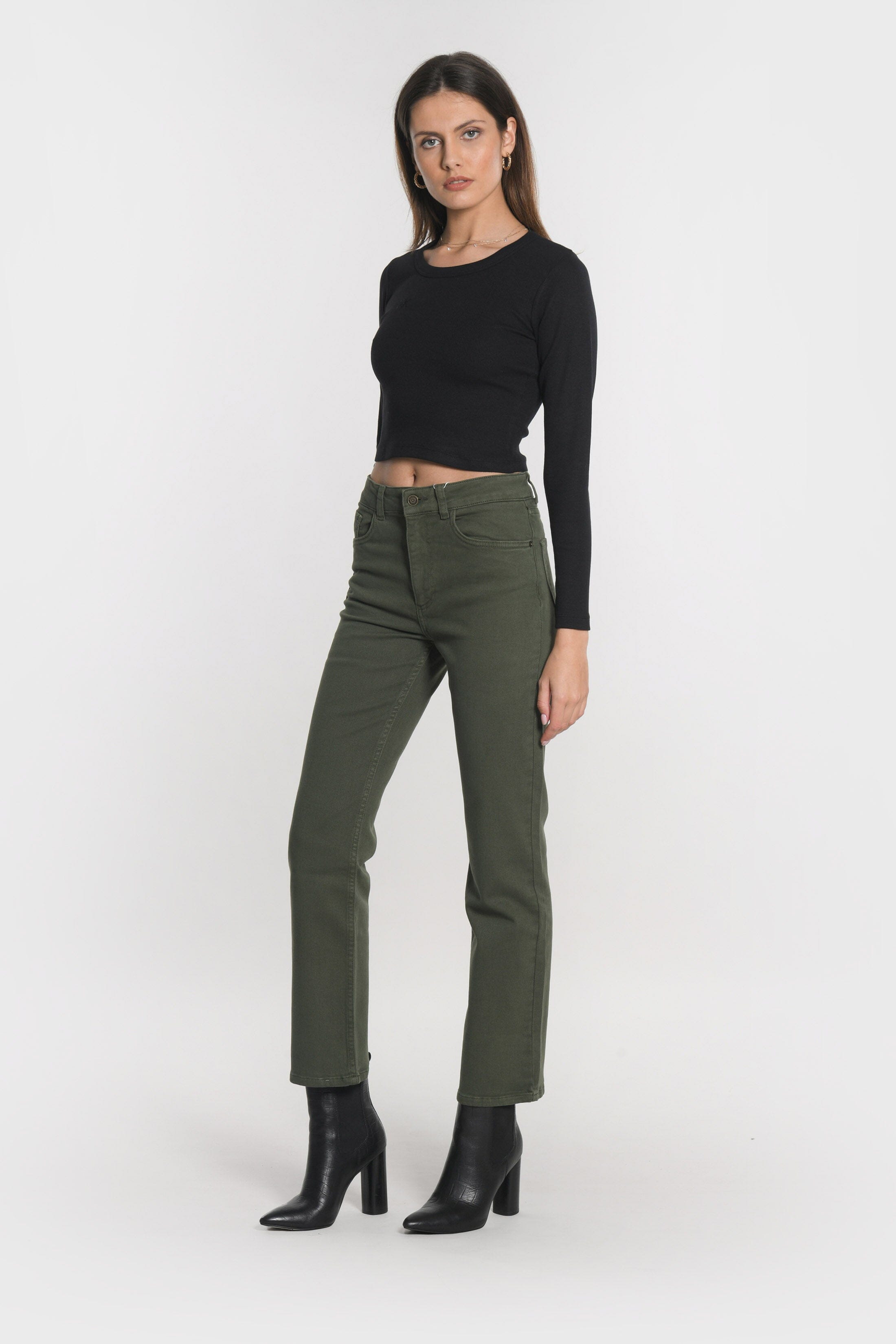 PANTALON CROPPED SPORTWEAR BRENDA KAKI PANTALON SPORTWEAR NEW KOOKAI Mode Kookai
